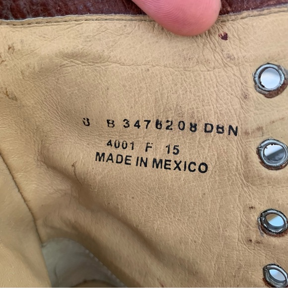 EUC Frye‎ Carson Lug Lace Up And Zip Dark Brown Boot Women's Size 6 B - Picture 15 of 15